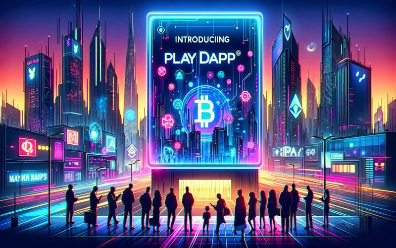 Illustration of PlayDapp's mainnet launch, highlighting its impact on blockchain gaming.
