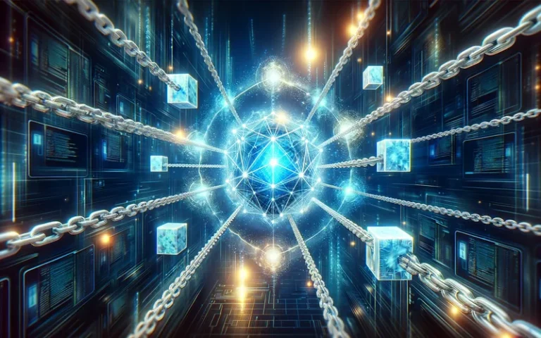 Infographic of cross-chain technology enabling interoperability in blockchain