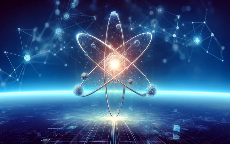 Infographic of Decentralized Science (DeSci) showcasing global blockchain collaboration.