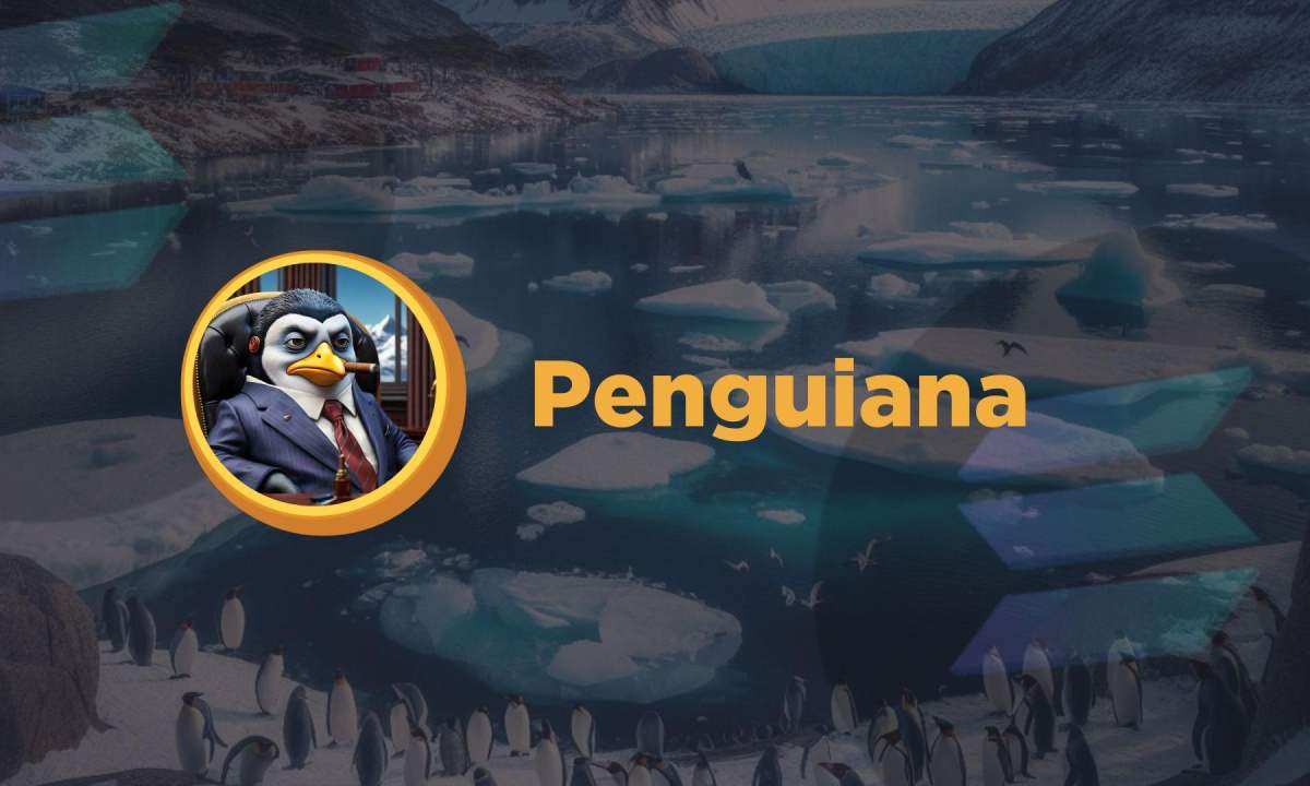 Penguiana meme coin illustration with GUIANA NFTs and play-to-earn gaming.