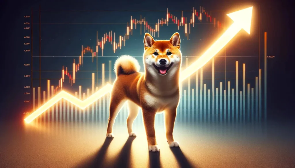 An illustration of a young millionaire holding a cryptocurrency symbol with a city skyline in the background, symbolizing the rise of wealth in the digital age.