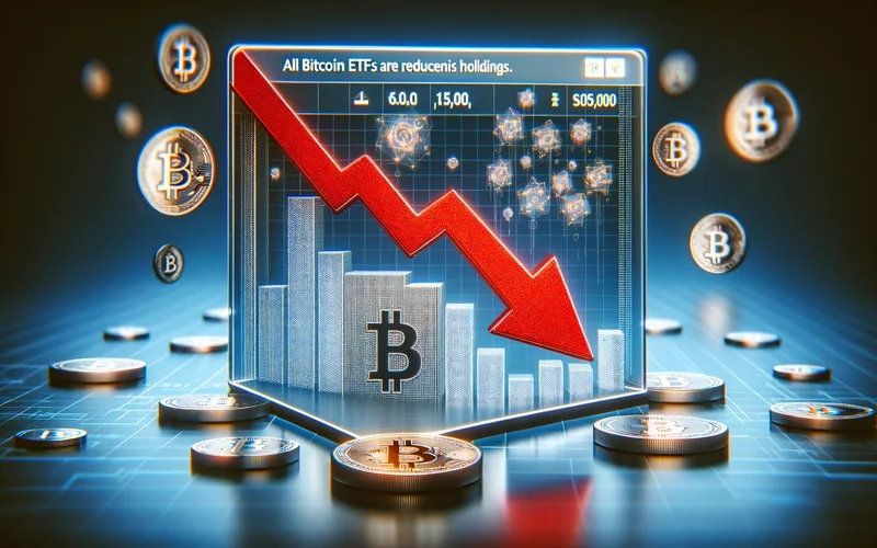 Bitcoin price chart showing a significant decline and fluctuation around critical support and resistance levels.