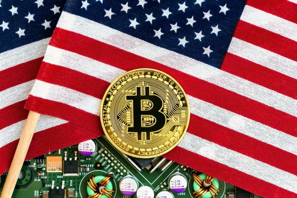 Crypto predictions 22 days before U.S. election with Bitcoin and altcoin symbols.
