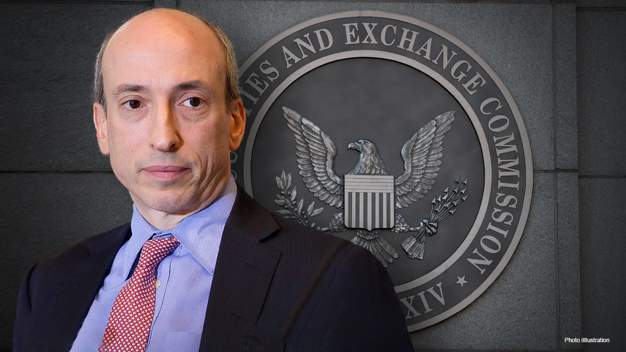 Legal documents with gavel and cryptocurrency coins, representing SEC crypto lawsuit filed by 18 states.