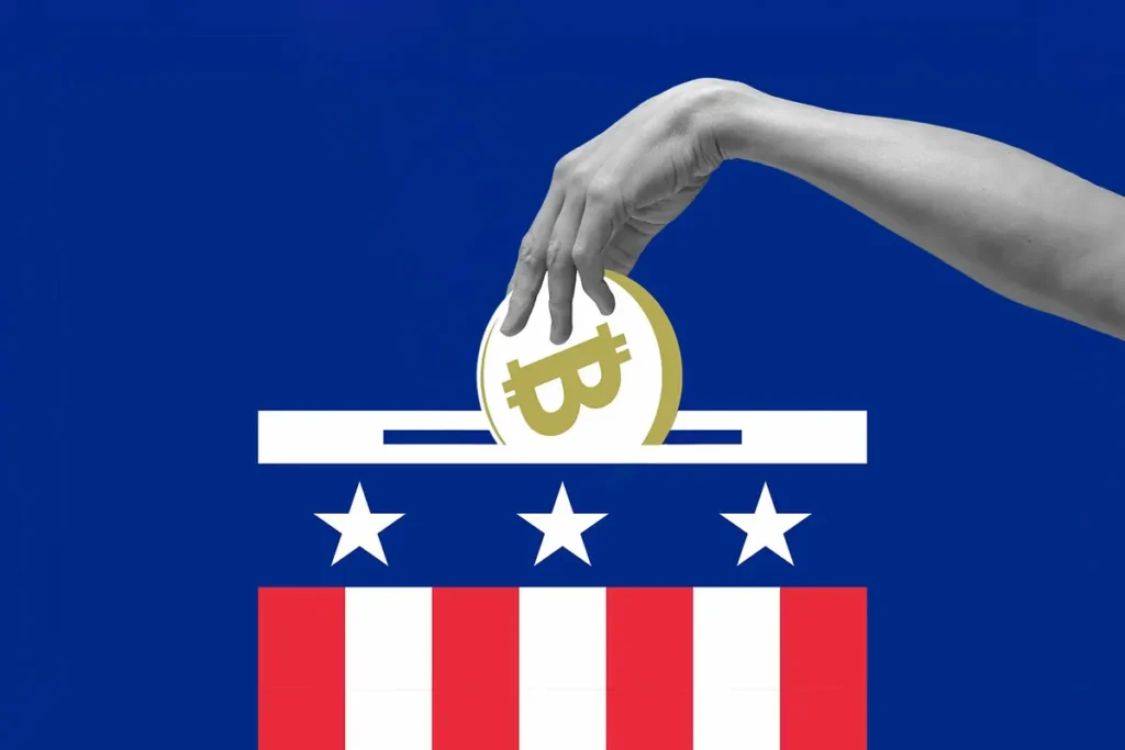 Crypto voter casting ballot in U.S. 2024 election for digital asset legislation