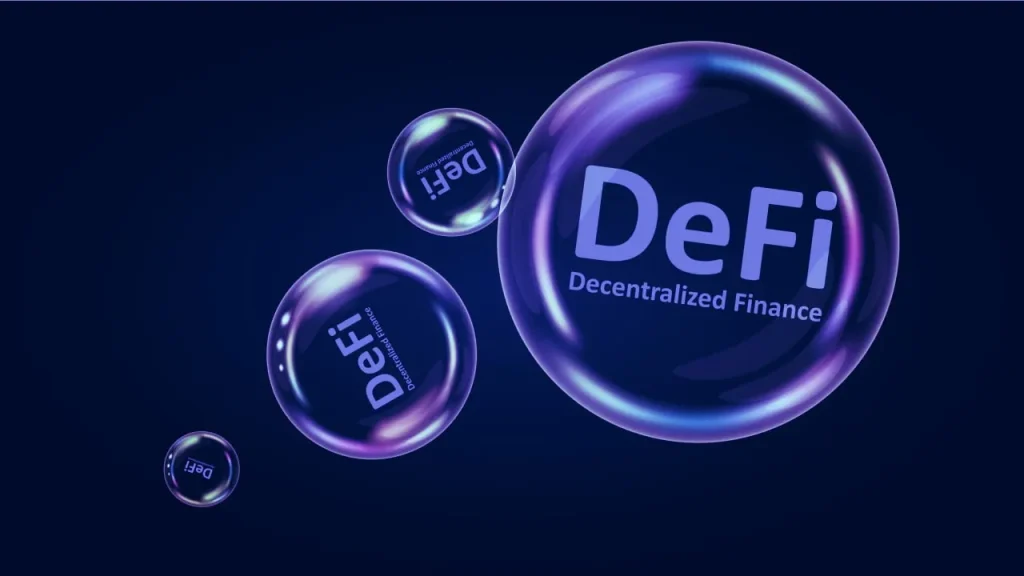 Crypto market chart showing rising DeFi token prices with whale sell-off indicators