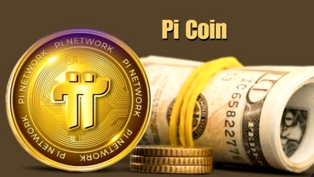 Person using a smartphone to trade Pi Coin on a crypto exchange