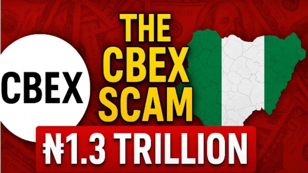 Angry CBEX investors protesting outside a closed office in Nigeria