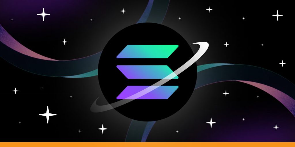 Solana blockchain logo with warning icon symbolizing security vulnerability
